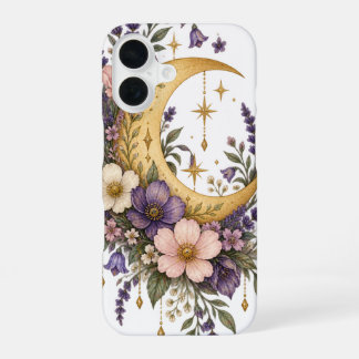 ゴールデンムーン+ワイルドフラワーガーデンiPhoneケース iPhone 16ケース