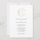 ゴールデンムーン 天の写真 ウェディング 招待状 (正面)