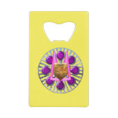 ゴールデンメタルハートスタンド クレジットカード栓抜き (正面)