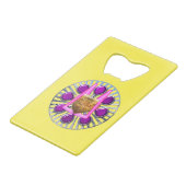 ゴールデンメタルハートスタンド クレジットカード栓抜き (正面アングル)