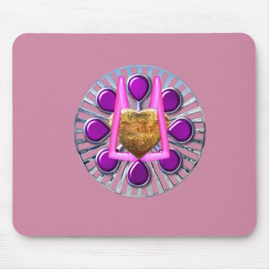 ゴールデンメタルハートスタンド マウスパッド (正面)