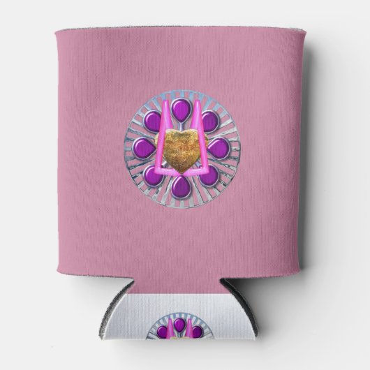 ゴールデンメタルハートスタンド 缶クーラー (正面)