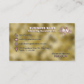 ゴールデンメタル清掃サービスバラ金ゴールドロゴ 名刺 (裏面)