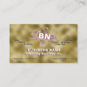 ゴールデンメタル清掃サービスバラ金ゴールドロゴ 名刺 (正面)