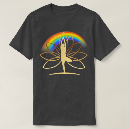 ゴールデンメディテーション用ヨガ Tシャツ (デザイン正面)