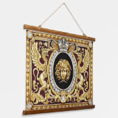 ゴールデンメドゥーサウッドトップウォールタペストリー 吊り下げ型タペストリー (傾斜あり)