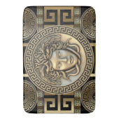 ゴールデンメドゥーサギリシャ鍵 バスマット (正面縦)