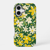 ゴールデンメドウ - イエロー花柄フォンケース iPhone 16ケース (裏面)