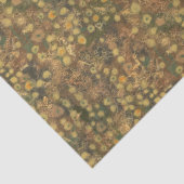 ゴールデンメドウ、抽象芸術フローラ、オリーブグリーン黄色 薄葉紙 (詳細)