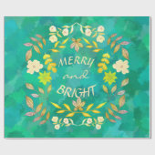 ゴールデンメリーと明るいパーソナライズされた紙プレート ラッピングペーパー (フラット)