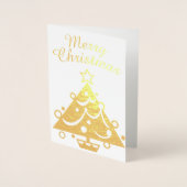 ゴールデンメリークリスマスツリー 箔カード (正面)