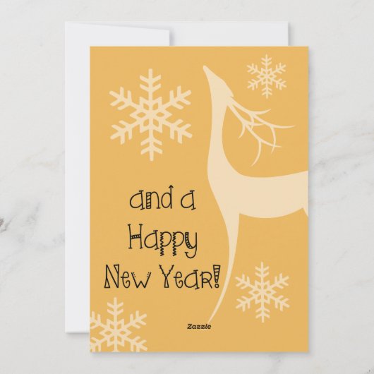 ゴールデンメリークリスマスフォトホリデーカード シーズンカード (裏面)