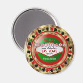 ゴールデンメリークリスマスラスベガススタイル マグネット (正面/裏面)