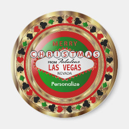 ゴールデンメリークリスマスラスベガススタイル マグネット