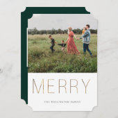 ゴールデンメリーモダンフォトホリデーカード シーズンカード