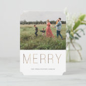 ゴールデンメリーモダンフォトホリデーカード シーズンカード