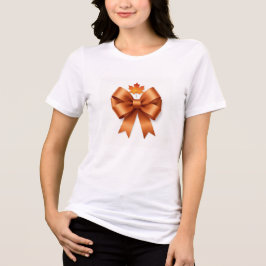ゴールデンメープルハーベスト高級装飾リボンイラスト トライブレンドＴシャツ