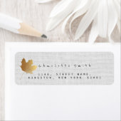 ゴールデンメープルリーフリネン差出人住所ラベル ラベル (インサイチュ)
