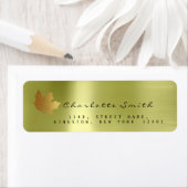 ゴールデンメープルリーフリネン差出人住所ラベル ラベル (インサイチュ)