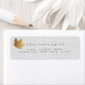 ゴールデンメープルリーフリネン差出人住所ラベル ラベル (インサイチュ)