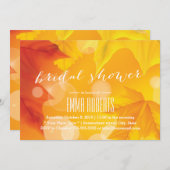 ゴールデンメープル葉ズ秋ブライダルシャワー 招待状 (正面/裏面)
