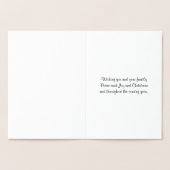 ゴールデンモアツリーフォイルエレガントクリスマスカード 箔カード (内部)