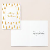 ゴールデンモアツリーフォイルエレガントクリスマスカード 箔カード (ディスプレー)