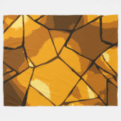 ゴールデンモザイクガラスアート フリースブランケット (正面(横))