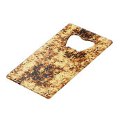 ゴールデンモザイク抽象芸術パターン クレジットカード栓抜き (正面アングル)