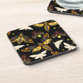 ゴールデンモスエレガンス | 贅沢な昆虫のコルクコースター コースター (左側)