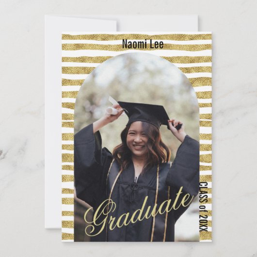 ゴールデンモダンアークカスタム詳細卒業パーティー 招待状 (正面)