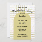 ゴールデンモダンアークカスタム詳細卒業パーティー 招待状 (裏面)