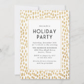 ゴールデンモダンアールデコホリデーパーティー 招待状 (正面)