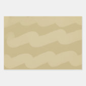 ゴールデンモダンウォーター色のストライプ休日 ラッピングペーパーシート (正面2)