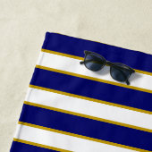 ゴールデンモダンエレガントいかり&クラウン ビーチタオル (インサイチュ)