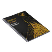 ゴールデンモダンエレガントガウン夏のファッション ノートブック (右側)