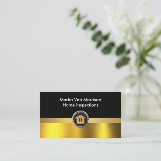 ゴールデンモダンエレガントプロフェッショナル 名刺 (スタンド正面)