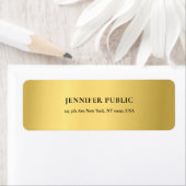 ゴールデンモダングラマラス金ゴールドシック差出人住所 ラベル (インサイチュ)