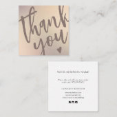 ゴールデンモダングリッタービジネスありがとうございました挿入 ノートカード (正面/裏面)