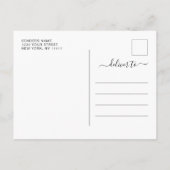 ゴールデンモダングリーン卒業式パーティー 案内ポストカード (裏面)