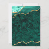 ゴールデンモダングリーン大理石卒業パーティー 招待状 (裏面)