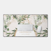 ゴールデンモダンサークルユーカリプトゥス企業のビッグ デスクマット (キーボード&マウス)