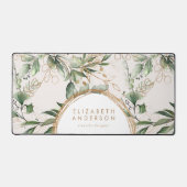 ゴールデンモダンサークルユーカリプトゥス企業のビッグ デスクマット (正面)