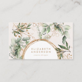 ゴールデンモダンサークルユーカリ企業の 名刺