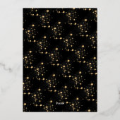 ゴールデンモダンスノーフレーク1枚フォト金ゴールドブラック 箔シーズンカード (裏面)