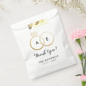 ゴールデンモダンズ結婚リングや輪優先バッグ フェイバーバッグ (封をした状態)