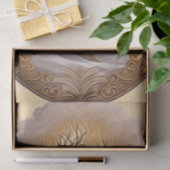 ゴールデンモダンツリーイラストレーション 薄葉紙 (ギフト)