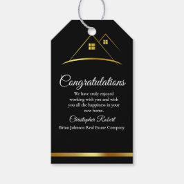 ゴールデンモダンハウスロゴ実在エテート ギフトタグ