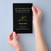 ゴールデンモダンハウスロゴ実在エテート チラシ (ハンドル)