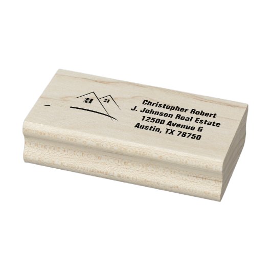 ゴールデンモダンハウスロゴ実在エテート ラバースタンプ (スタンプ)